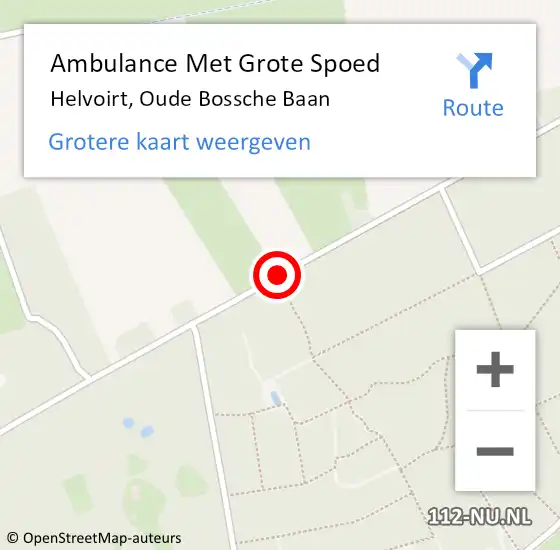 Locatie op kaart van de 112 melding: Ambulance Met Grote Spoed Naar Helvoirt, Oude Bossche Baan op 25 november 2018 10:11