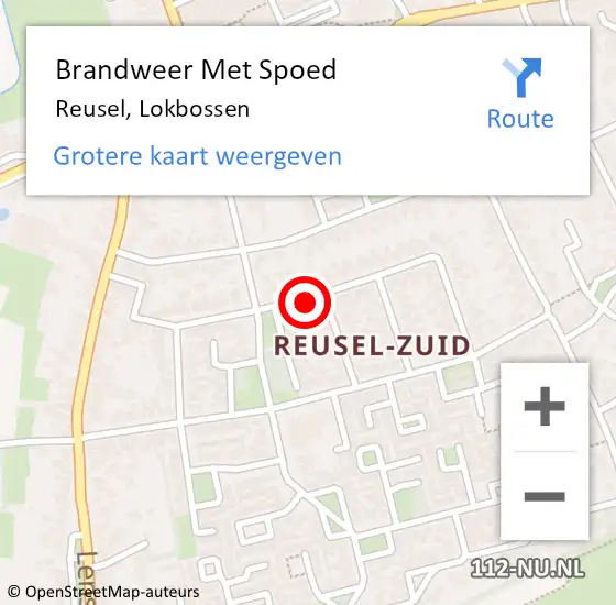 Locatie op kaart van de 112 melding: Brandweer Met Spoed Naar Reusel, Lokbossen op 26 november 2018 10:19