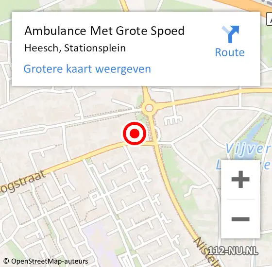 Locatie op kaart van de 112 melding: Ambulance Met Grote Spoed Naar Heesch, Stationsplein op 27 november 2018 19:31