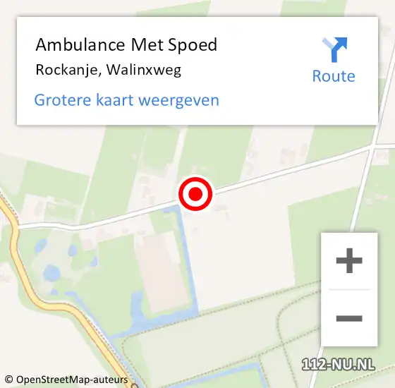 Locatie op kaart van de 112 melding: Ambulance Met Spoed Naar Rockanje, Walinxweg op 28 november 2018 12:16