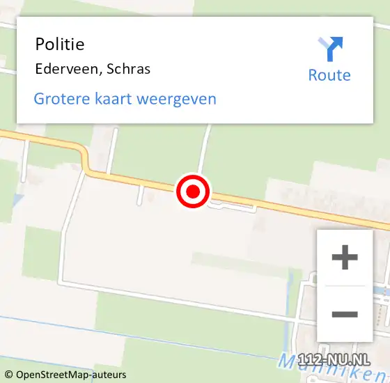 Locatie op kaart van de 112 melding: Politie Ederveen, Schras op 28 november 2018 16:50