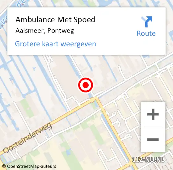 Locatie op kaart van de 112 melding: Ambulance Met Spoed Naar Aalsmeer, Pontweg op 28 november 2018 18:22