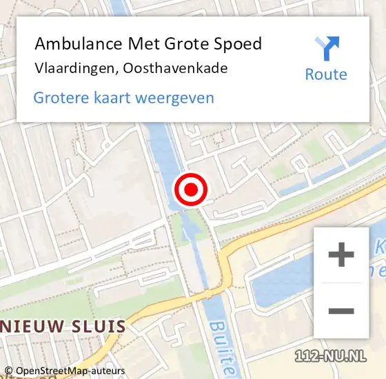 Locatie op kaart van de 112 melding: Ambulance Met Grote Spoed Naar Vlaardingen, Oosthavenkade op 29 november 2018 08:43