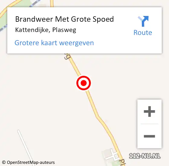 Locatie op kaart van de 112 melding: Brandweer Met Grote Spoed Naar Kapelle, Plasweg op 16 maart 2014 05:13