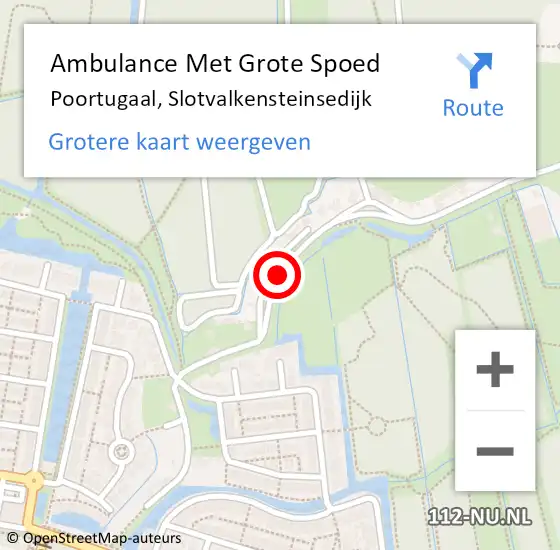 Locatie op kaart van de 112 melding: Ambulance Met Grote Spoed Naar Poortugaal, Slotvalkensteinsedijk op 29 november 2018 23:50