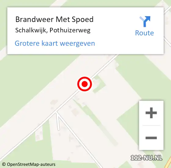 Locatie op kaart van de 112 melding: Brandweer Met Spoed Naar Schalkwijk, Pothuizerweg op 30 november 2018 10:57