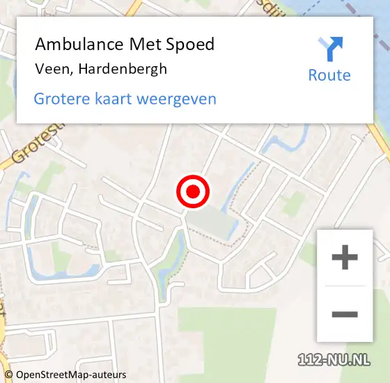 Locatie op kaart van de 112 melding: Ambulance Met Spoed Naar Veen, Hardenbergh op 30 november 2018 13:14