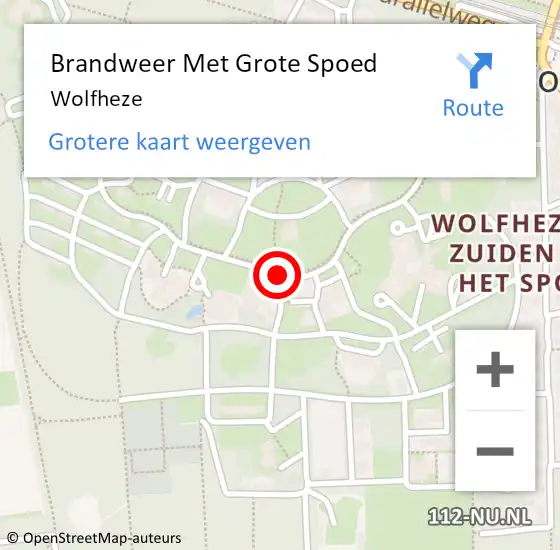 Locatie op kaart van de 112 melding: Brandweer Met Grote Spoed Naar Wolfheze op 1 december 2018 02:41