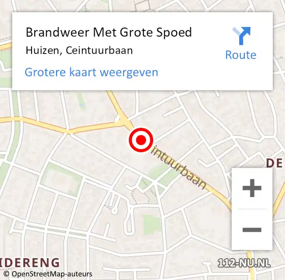 Locatie op kaart van de 112 melding: Brandweer Met Grote Spoed Naar Huizen, Ceintuurbaan op 1 december 2018 10:48