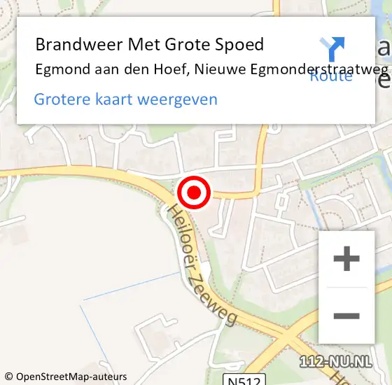 Locatie op kaart van de 112 melding: Brandweer Met Grote Spoed Naar Egmond aan den Hoef, Nieuwe Egmonderstraatweg op 25 september 2013 15:22