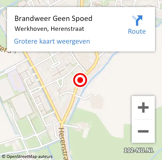 Locatie op kaart van de 112 melding: Brandweer Geen Spoed Naar Werkhoven, Herenstraat op 2 december 2018 11:34