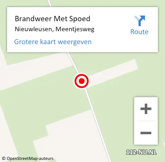 Locatie op kaart van de 112 melding: Brandweer Met Spoed Naar Nieuwleusen, Meentjesweg op 3 december 2018 11:29