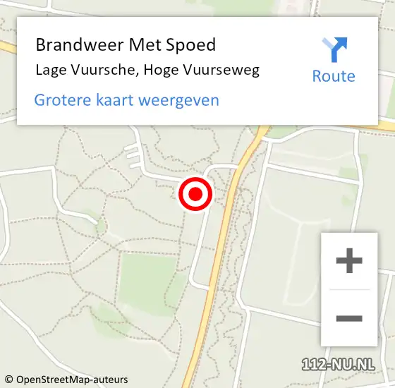 Locatie op kaart van de 112 melding: Brandweer Met Spoed Naar Lage Vuursche, Hoge Vuurseweg op 25 september 2013 15:55