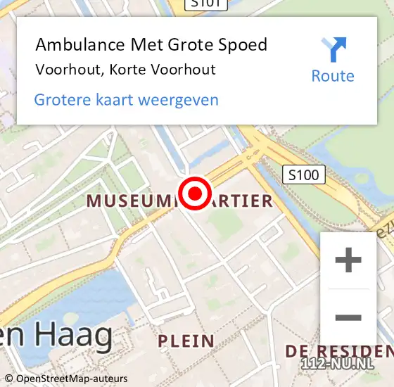 Locatie op kaart van de 112 melding: Ambulance Met Grote Spoed Naar Voorhout, Korte Voorhout op 6 december 2018 14:47