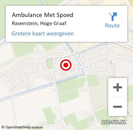Locatie op kaart van de 112 melding: Ambulance Met Spoed Naar Ravenstein, Hoge Graaf op 7 december 2018 22:06