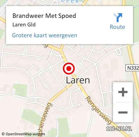 Locatie op kaart van de 112 melding: Brandweer Met Spoed Naar Laren Gld op 17 maart 2014 05:49