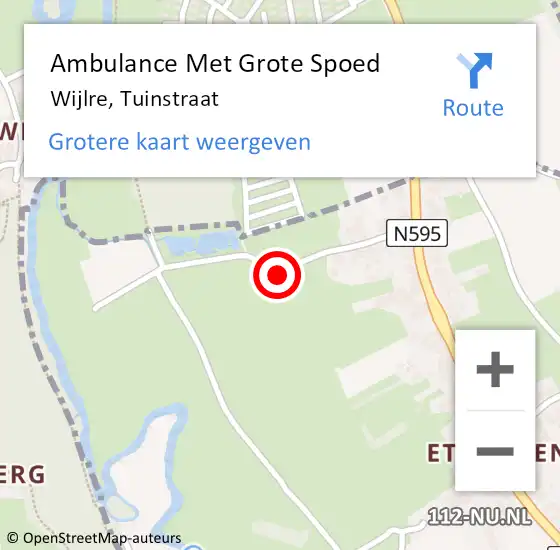 Locatie op kaart van de 112 melding: Ambulance Met Grote Spoed Naar Wijlre, Tuinstraat op 17 maart 2014 08:32