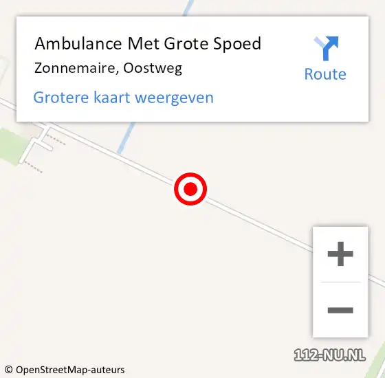Locatie op kaart van de 112 melding: Ambulance Met Grote Spoed Naar Zonnemaire, Oostweg op 9 december 2018 11:31
