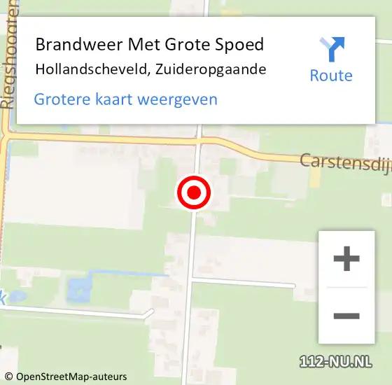 Locatie op kaart van de 112 melding: Brandweer Met Grote Spoed Naar Hollandscheveld, Zuideropgaande op 10 december 2018 01:43