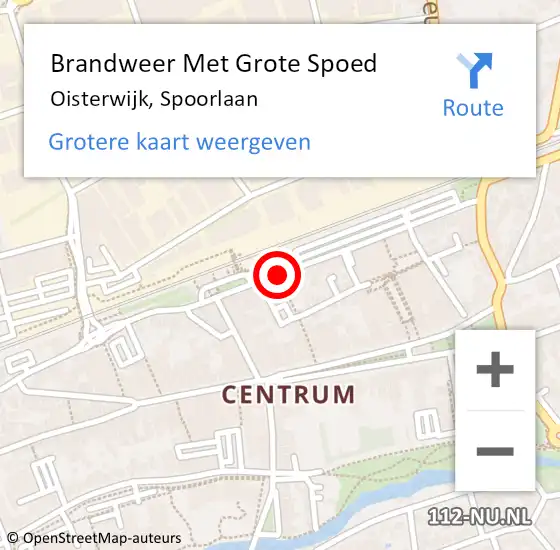 Locatie op kaart van de 112 melding: Brandweer Met Grote Spoed Naar Oisterwijk, Spoorlaan op 10 december 2018 20:22