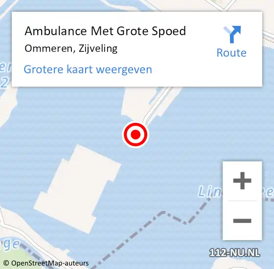 Locatie op kaart van de 112 melding: Ambulance Met Grote Spoed Naar Ommeren, Zijveling op 10 december 2018 22:38