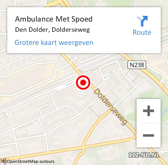 Locatie op kaart van de 112 melding: Ambulance Met Spoed Naar Den Dolder, Dolderseweg op 17 maart 2014 12:04