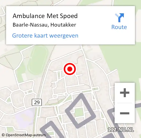Locatie op kaart van de 112 melding: Ambulance Met Spoed Naar Baarle-Nassau, Houtakker op 11 december 2018 18:39