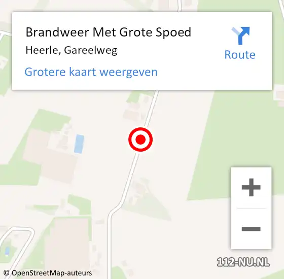 Locatie op kaart van de 112 melding: Brandweer Met Grote Spoed Naar Heerle, Gareelweg op 11 december 2018 23:18