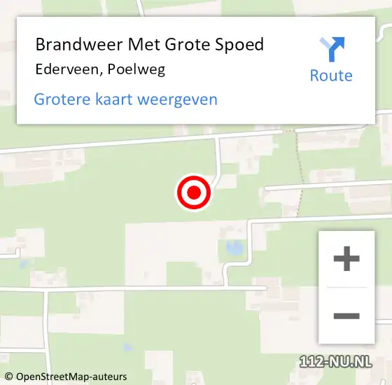 Locatie op kaart van de 112 melding: Brandweer Met Grote Spoed Naar Ederveen, Poelweg op 12 december 2018 08:59