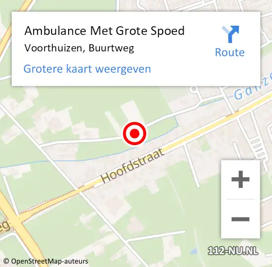 Locatie op kaart van de 112 melding: Ambulance Met Grote Spoed Naar Voorthuizen, Buurtweg op 12 december 2018 23:39