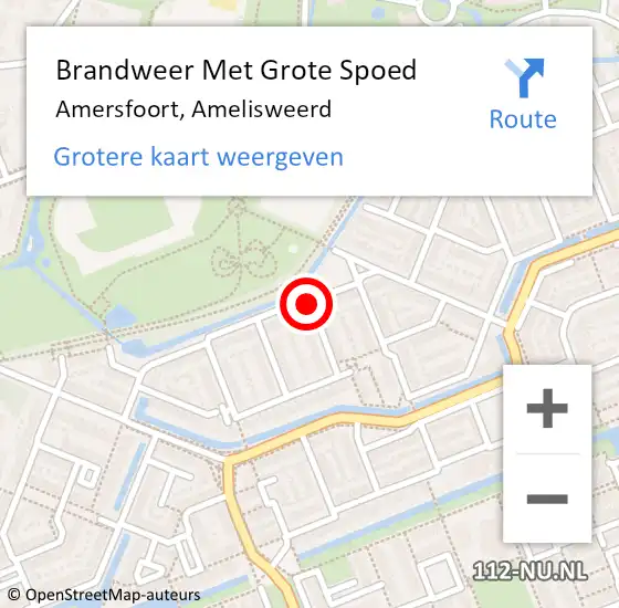 Locatie op kaart van de 112 melding: Brandweer Met Grote Spoed Naar Amersfoort, Amelisweerd op 13 december 2018 10:41