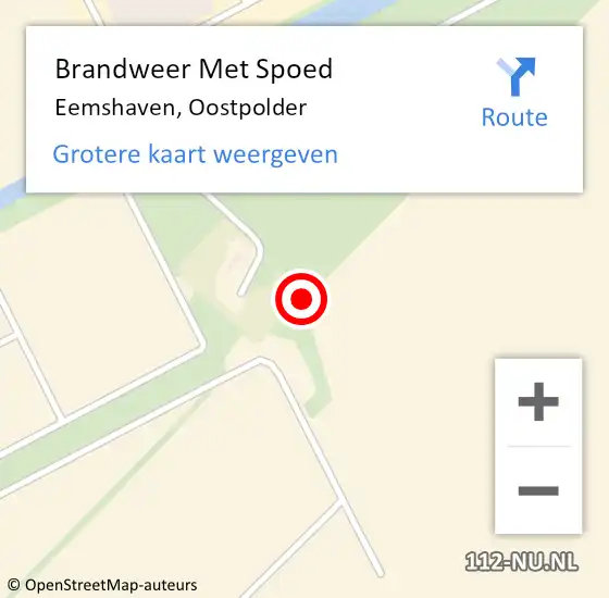 Locatie op kaart van de 112 melding: Brandweer Met Spoed Naar Eemshaven, Oostpolder op 13 december 2018 12:09