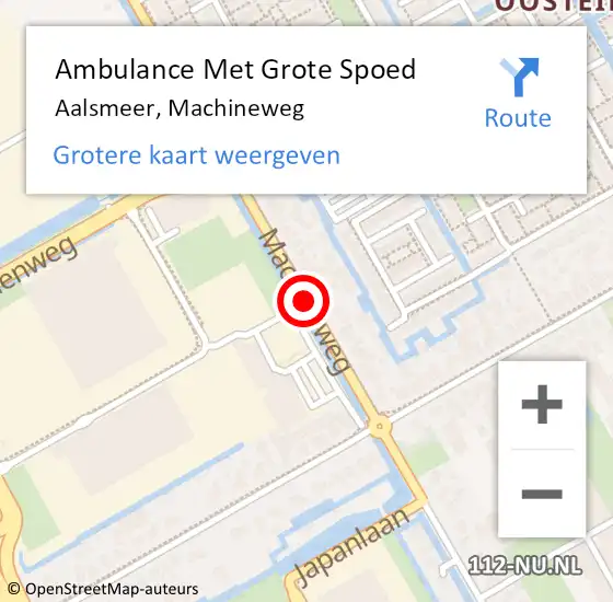 Locatie op kaart van de 112 melding: Ambulance Met Grote Spoed Naar Aalsmeer, Machineweg op 13 december 2018 20:20