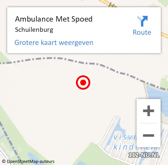 Locatie op kaart van de 112 melding: Ambulance Met Spoed Naar Schuilenburg op 15 december 2018 11:26