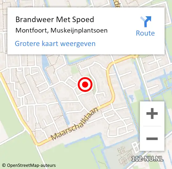 Locatie op kaart van de 112 melding: Brandweer Met Spoed Naar Montfoort, Muskeijnplantsoen op 15 december 2018 12:07