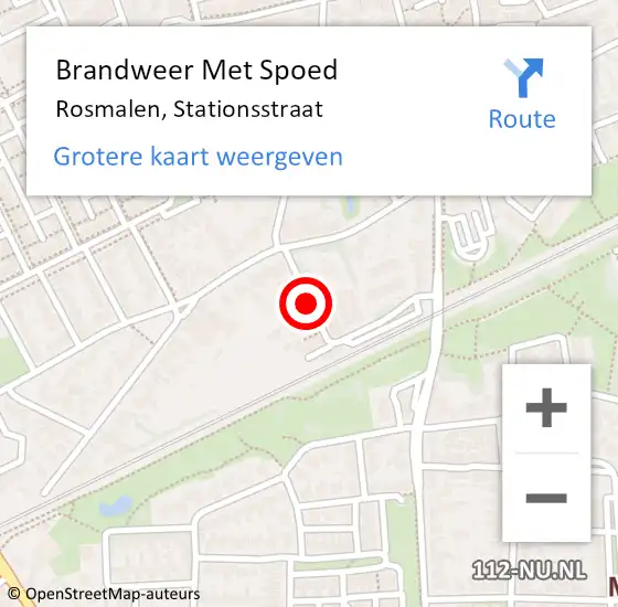 Locatie op kaart van de 112 melding: Brandweer Met Spoed Naar Rosmalen, Stationsstraat op 16 december 2018 21:45