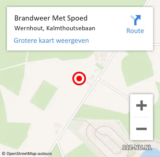 Locatie op kaart van de 112 melding: Brandweer Met Spoed Naar Wernhout, Kalmthoutsebaan op 17 december 2018 11:23