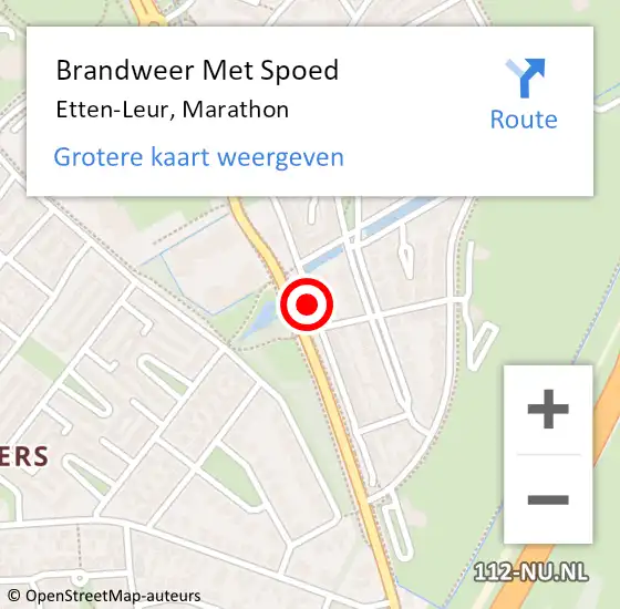Locatie op kaart van de 112 melding: Brandweer Met Spoed Naar Etten-Leur, Marathon op 17 december 2018 11:45
