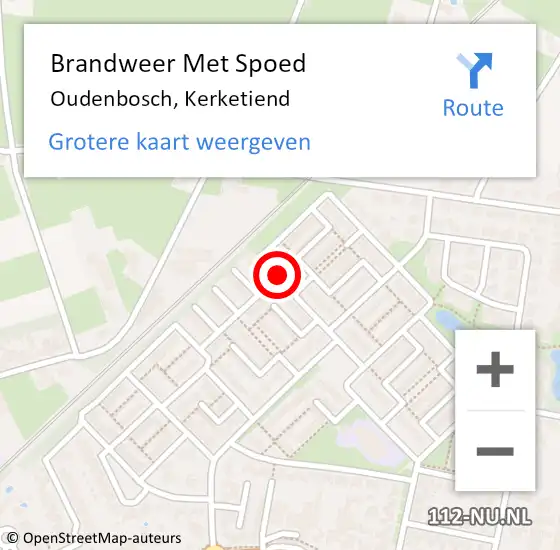 Locatie op kaart van de 112 melding: Brandweer Met Spoed Naar Oudenbosch, Kerketiend op 17 december 2018 11:51