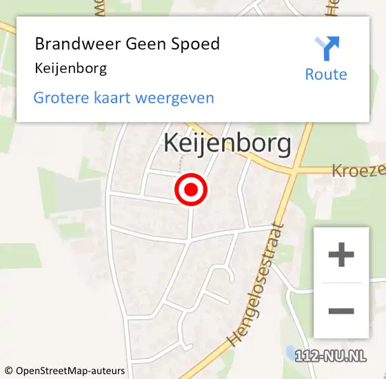 Locatie op kaart van de 112 melding: Brandweer Geen Spoed Naar Keijenborg op 18 december 2018 16:59