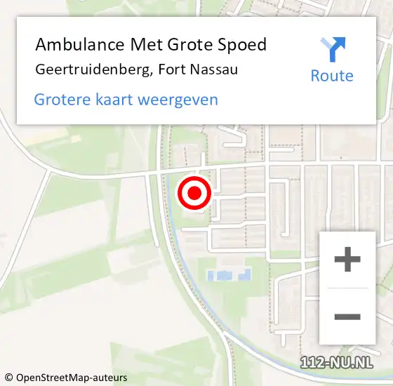 Locatie op kaart van de 112 melding: Ambulance Met Grote Spoed Naar Geertruidenberg, Fort Nassau op 18 december 2018 17:27