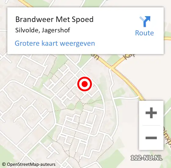 Locatie op kaart van de 112 melding: Brandweer Met Spoed Naar Silvolde, Jagershof op 19 december 2018 06:28