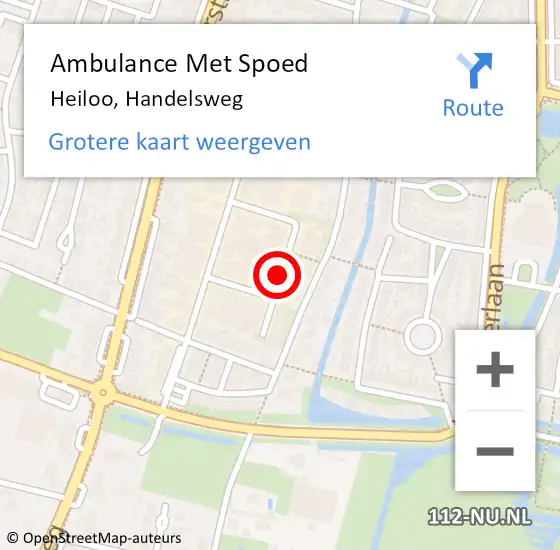 Locatie op kaart van de 112 melding: Ambulance Met Spoed Naar Heiloo, Handelsweg op 19 december 2018 14:39