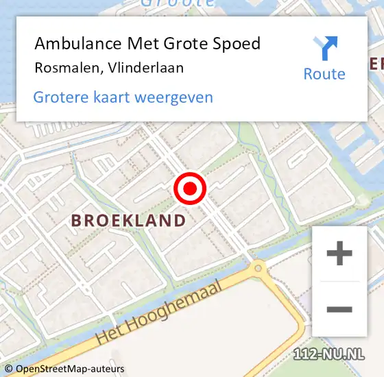 Locatie op kaart van de 112 melding: Ambulance Met Grote Spoed Naar Rosmalen, Vlinderlaan op 19 december 2018 17:35