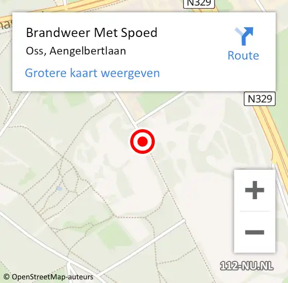 Locatie op kaart van de 112 melding: Brandweer Met Spoed Naar Oss, Aengelbertlaan op 20 december 2018 19:34