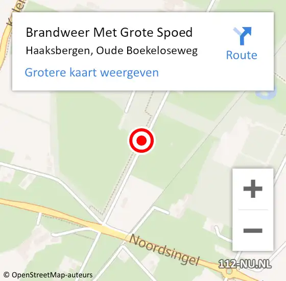 Locatie op kaart van de 112 melding: Brandweer Met Grote Spoed Naar Haaksbergen, Oude Boekeloseweg op 22 december 2018 07:54