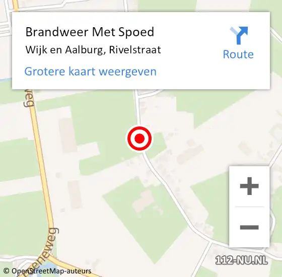 Locatie op kaart van de 112 melding: Brandweer Met Spoed Naar Wijk en Aalburg, Rivelstraat op 22 december 2018 15:24