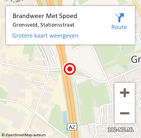 Locatie op kaart van de 112 melding: Brandweer Met Spoed Naar Gronsveld, Stationsstraat op 23 december 2018 13:12