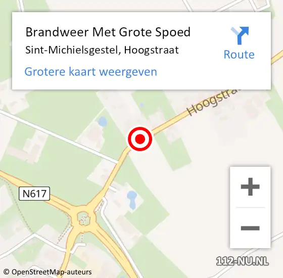 Locatie op kaart van de 112 melding: Brandweer Met Grote Spoed Naar Sint-Michielsgestel, Hoogstraat op 23 december 2018 22:05
