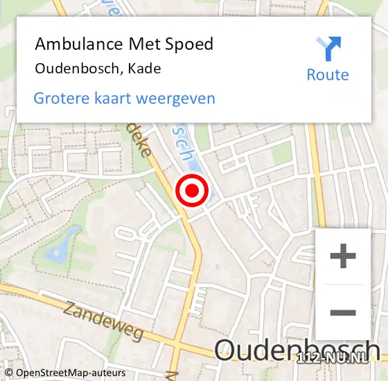 Locatie op kaart van de 112 melding: Ambulance Met Spoed Naar Oudenbosch, Kade op 24 december 2018 12:25